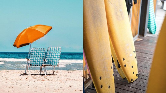 Pranchas e cadeiras têm vez na hora de planejar os móveis de praia. 